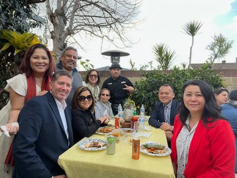 In Sam's backyard