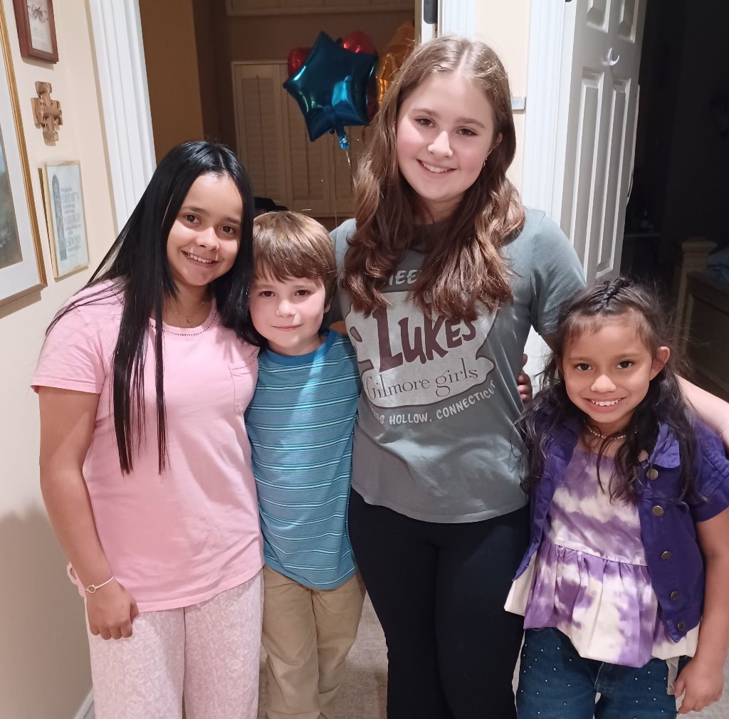 Janel and Mike kids and nieces