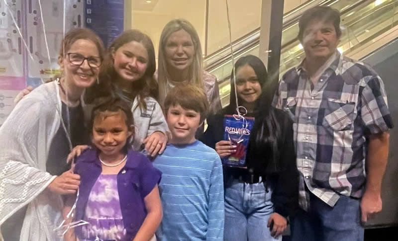 Janel and Mike with nieces and nephews